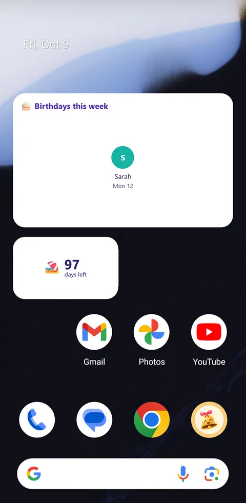 WishBell screen: Widgets